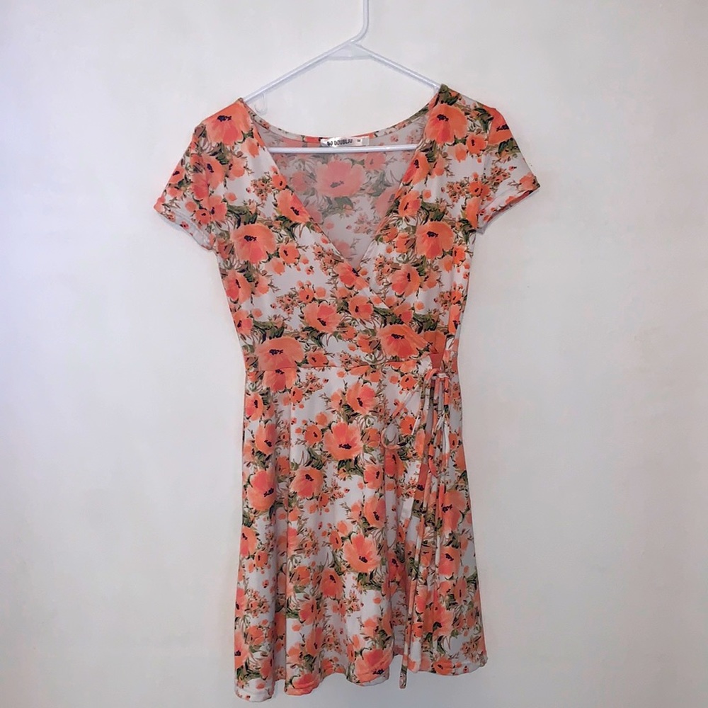 Pink floral dress
